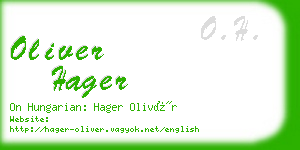 oliver hager business card